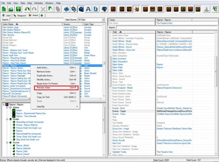 Figure 4.5.: Screenshot of the Data Module in the Galaxy Editor. Possibilities for modification are endless, but one can be overwhelmed in the beginning if one attempts to understand what all the fields are for.