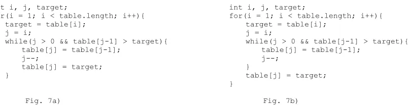 table[j] = target; 