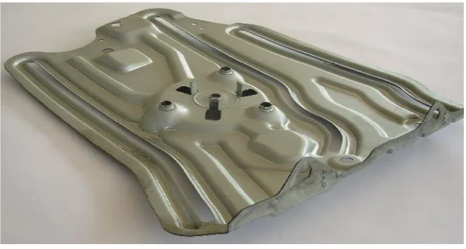 Figure 1.1: Complex part of drawing process – Automotive plate