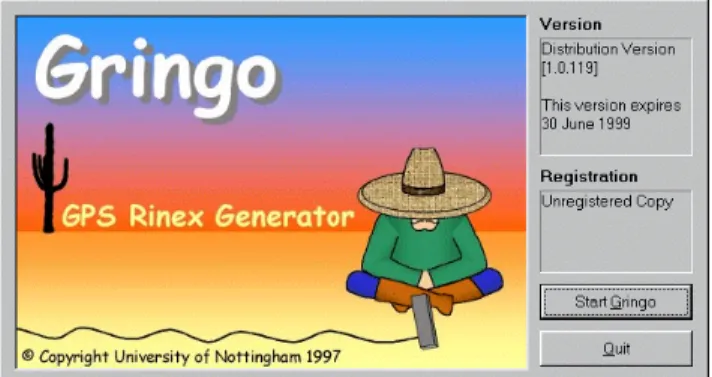 Figure 2 - Data Logging screen from GRINGO