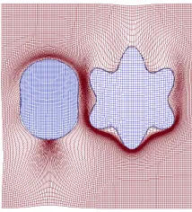 Figure 4.Multishape Experiment, stitched (left) and sliding (right) constraints.