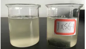 Figure 5. Dispersion of temporary plugging agent in linear gel. 