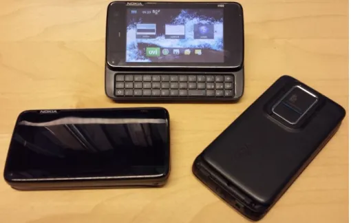 Figure 3.15: Nokia N900 mobile handsets for prototype development.