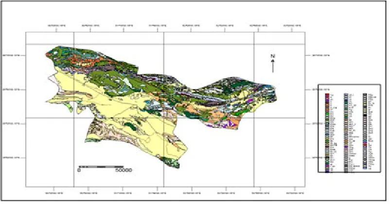 Table 2. Area of land with appropriate slope in countyPakdasht of Tehran province 