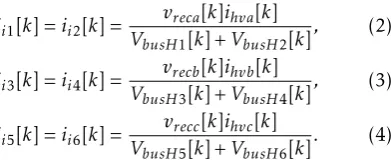 Figure 2 shows a general diagram of the chosentopology.The SST is composed of a bidirectionalmulti-level HV three-phase converter, labeled Recti-ﬁer, six bidirectional isolated DC-DC converters, la-beled DHB1 through DHB6, and a bidirectional LVthree-phase converter with neutral, labeled Inverter.This topology has a great degree of modularity, allow-ing to consider the converters as decoupled systemsand simplifying the design of the controllers [7].