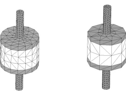 Figure 5. Discrete approximation of the VCB: ﬁne mesh (left) and coarse mesh (right).