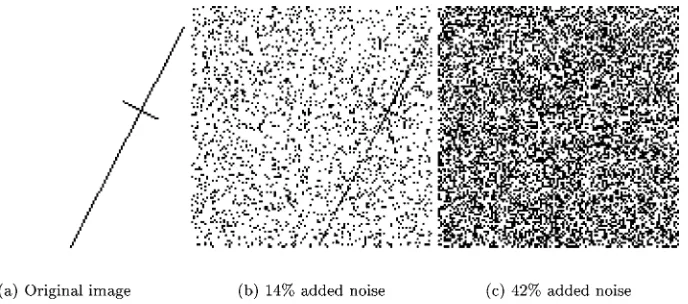 Fig. 7. Demonstrating uniformly distributed, black and white noise added to an image.