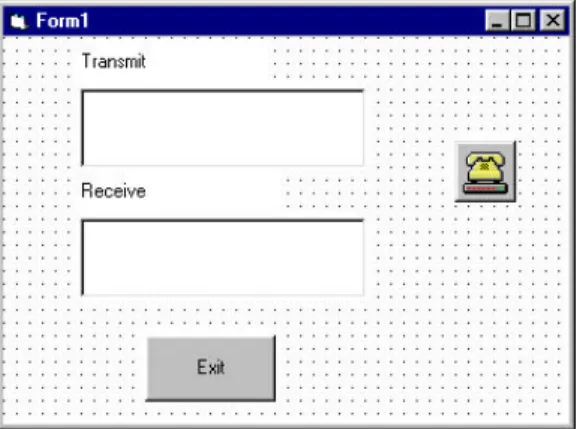Figure 26.6   Simple serial communications transmit/receive form.