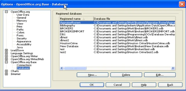 Illustration 7: Database Registration