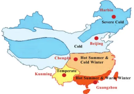Table 1. Climate zones in China. 