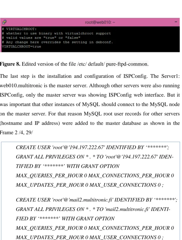 Figure 8. Edited version of the file /etc/ default/ pure-ftpd-common. 