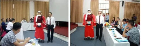 Figure 15: VieBot is guiding a visual impaired man to his desired position. 