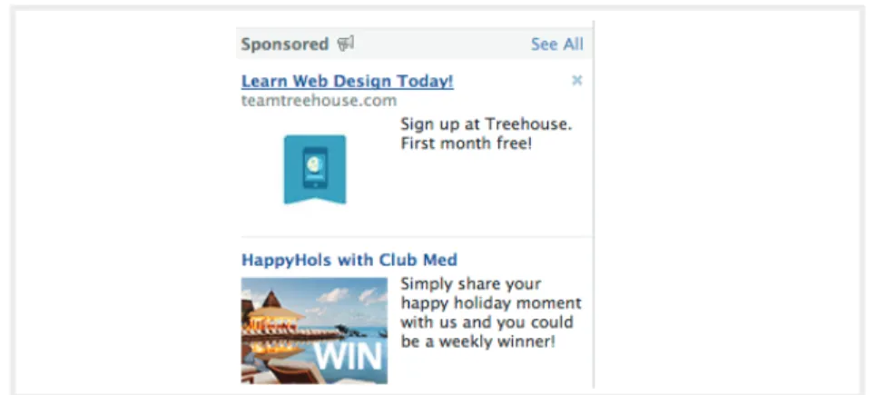 Figure 8. Ads on Facebook.