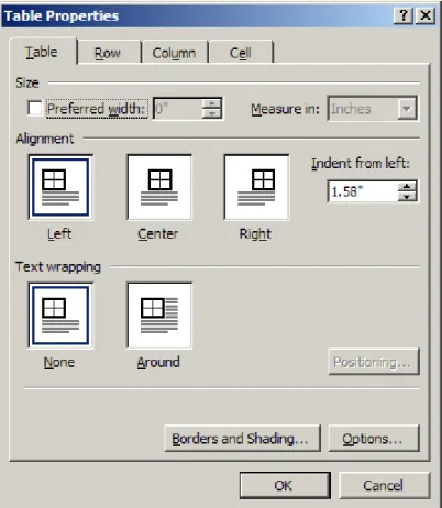 Figure 6-3  Table Properties 