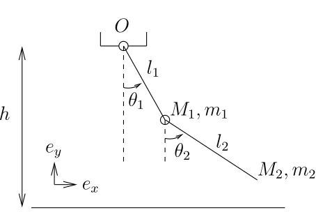 Figure 4. Double pendulum with friction