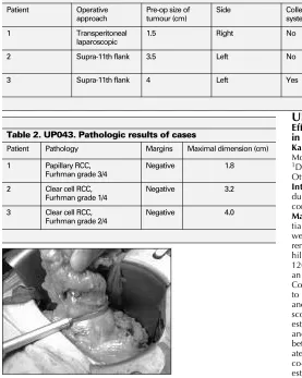 Table 2. UP043. Pathologic results of cases