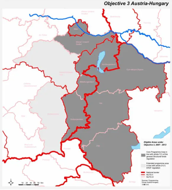 Table 2: Area and Population of the Austrian-Hungarian Border Region 