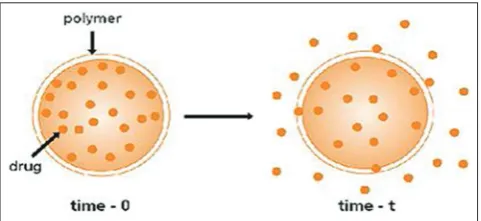 Fig. 3: Schematic representation of diffusion sustained drug release: Reservoir system