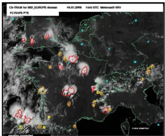 Figure 1: A thunderstorm rendered as an idealized target  weather object (TWO) with top and bottom volume (redrawn  from Tafferner et al