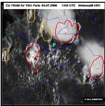 Fig. 2 shows an example of bottom volumes  over the TMA Paris for 4 th  July 2006 1455  UTC