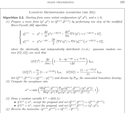 Figure 3.The Langevin Metropolized algorithm.