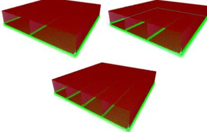 Figure 6. Simulation conditions of structures type 1, 2 and 3.  