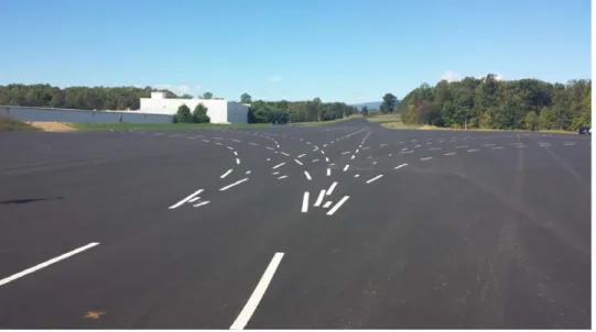 Fig. 1. Lane lines for the five roadway approaches included in the study.