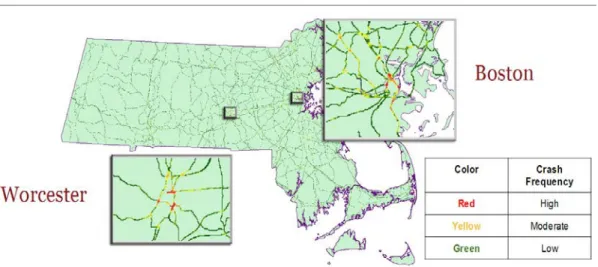 Figure 4. Poor Road Surface Condition Crash Density 