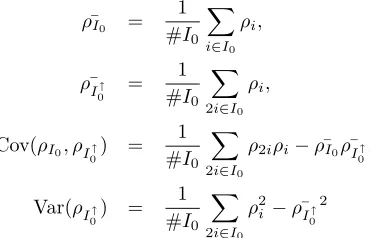 Table 1. Estimation of the parameters of the model