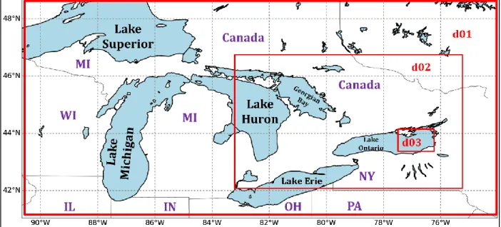 Fig.  5.  Domains  of  the  Weather  Research  and  Forecasting  (WRF)  model  simulation