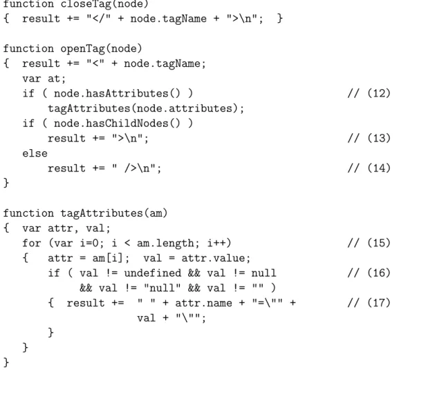Figure 10.10 shows the first part of the result of the depth-first traversal when called on the document.documentElement node corresponding to the <html> element of the page.