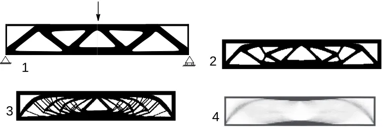 Figure 1: Elements of a minimizing sequence of designs with ﬁner and ﬁner scales, with the limit(4) consisting of composites in large areas.
