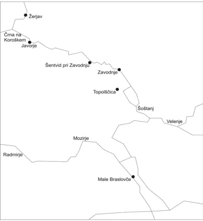Figure 1 Meža Valley (Slovenia) sampling locations