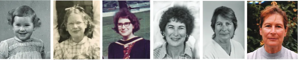 Fig. 1 Susan Bryant. From left to right: Second birthday (1945), taken in a studio in a department store in Sheffield, UK