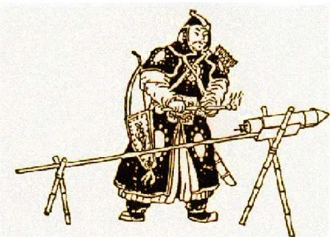 Figure 2.1 Chinese used the rocket in the battle. [16] 