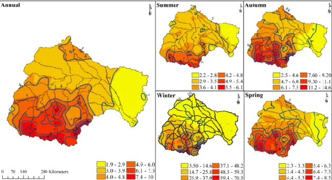 Figure 2. 6: Annual and seasonal CVs for minimum temperature from 1979 to  2013 in the Limpopo River Basin