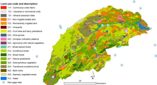 Figure 1. Land use of the Upper Segura basin (source: CLC2006) 