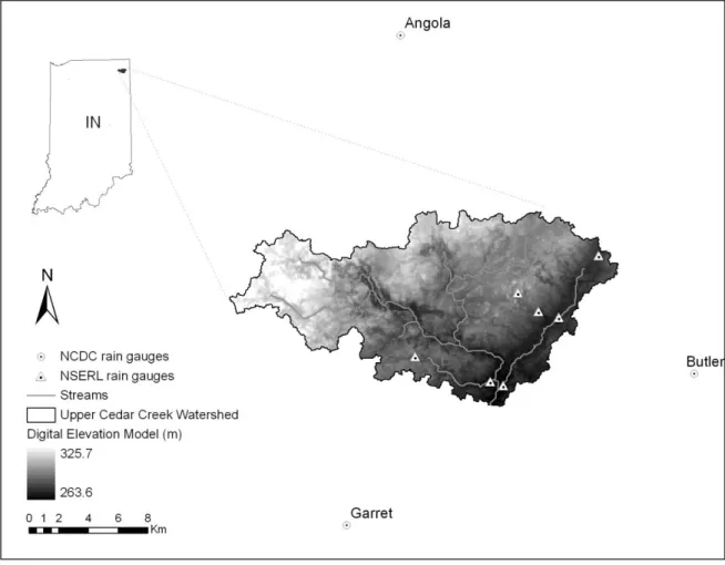 Figure 1. Study area: Upper Cedar Creek Watershed in Indiana, USA.