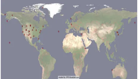 Figure 1. Test site locations [5]. 