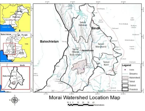Figure 1. Layout map of Morai watershed  2.2. Data 