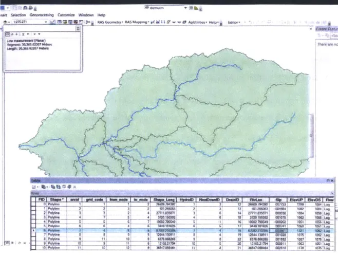 Figure  16 - Screen  Shot  of ArcMap: Determination  of lag equation  parameters