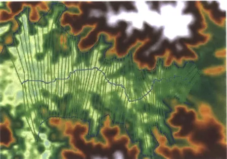Figure  32 - Screen  Shot of ArcMap: Stream  centerline, Banks,  Flowpaths and XS  Cutlines