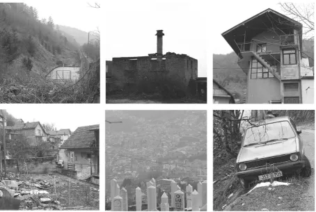 Figure 10: The mahala of Širokača. Examples of analysed elements within the built fabric and the natural environment 