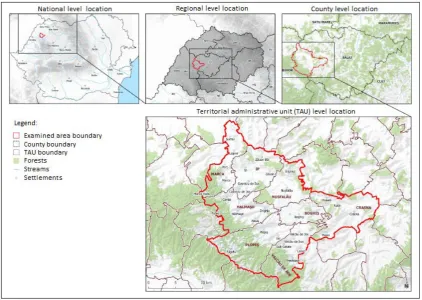 Figure 1: Geographical localization of the examined area 