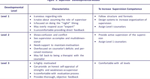 Figure 3. Supervisor  Developmental Model 