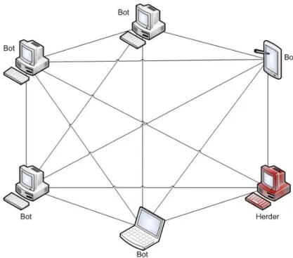Figure 4: P2P Botnet Topology 