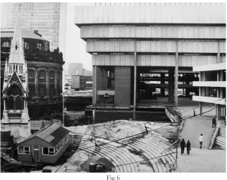 Fig. 5 John Madin and the library precinct model. 
