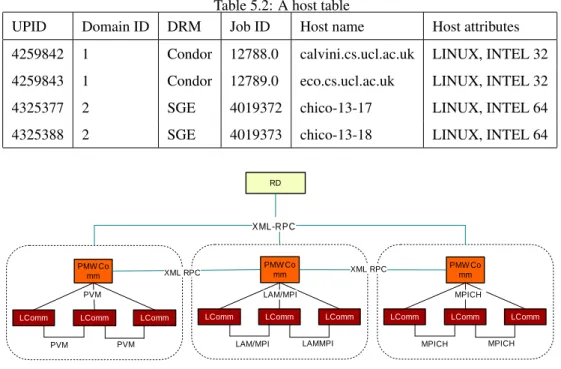 Table 5.2: A host table