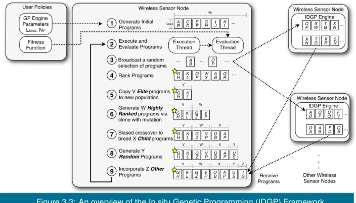Figure 3.3: An overview of the In situ Genetic Programming (IDGP) Framework.