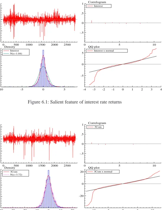 Figure 6.2: Salient feature of stock returns